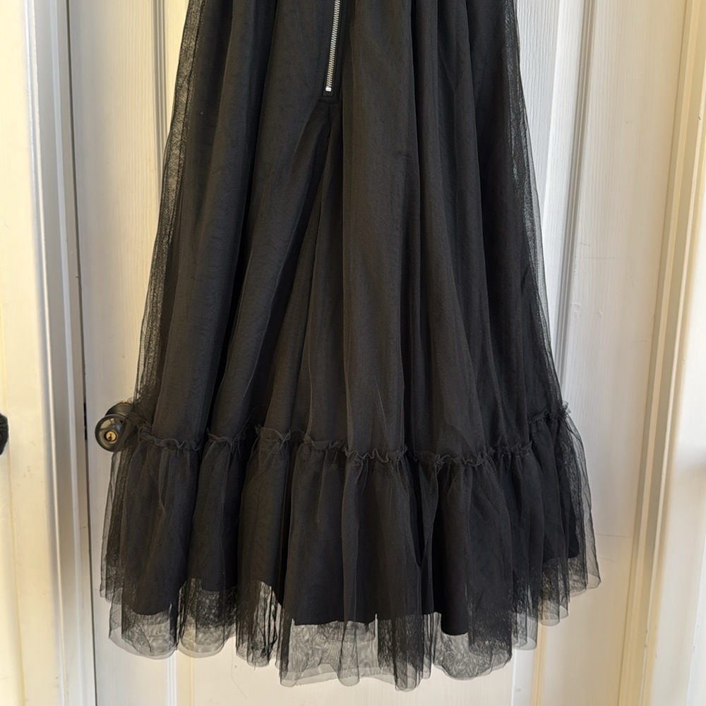 Essex Faux Leather & Tulle Dres - Picture 7 of 15